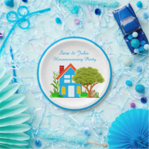 Prato De Papel Monograma Cute Papel de Parte para Aquecimento Dom