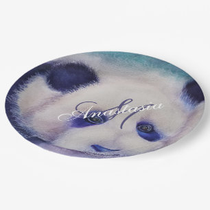 PRATO DE PAPEL MONOGRAMA DE FESTA BRANCA E NEGRA