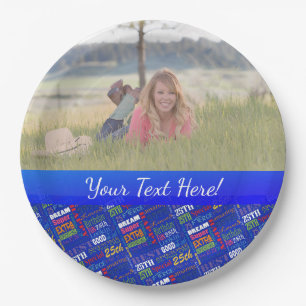 Prato De Papel Monograma personalizado 25a festa de aniversário