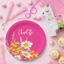 Monograma Personalizado de Flores Selvagens Modern