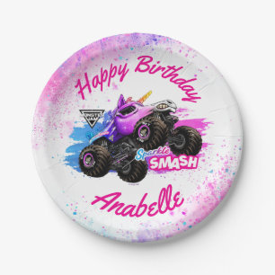 Prato De Papel Monster Jam - Sparkle Smash Aniversário