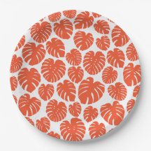 Monstera - Laranja e Branco