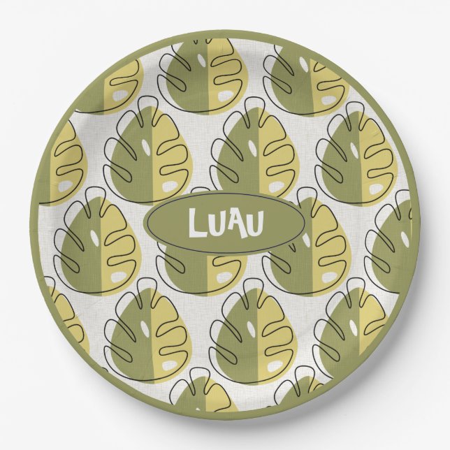 Prato De Papel Monstera Leaves – Green (Frente)