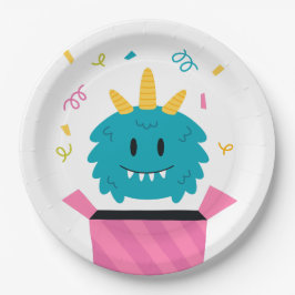 Prato De Papel Monstro bonito