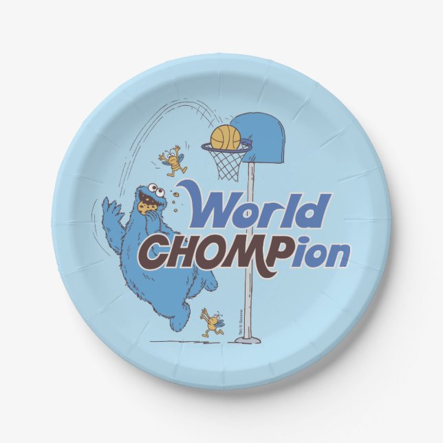 Prato De Papel Monstro de cookies | Atiradas De Lúpulo De Basquet (Frente)