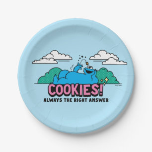 Prato De Papel Monstro de cookies Cookies Sempre a resposta cer