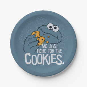 Prato De Papel Monstro de cookies Eu só estou aqui para os coo