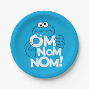 Prato De Papel Monstro de cookies Om Nom Nom!