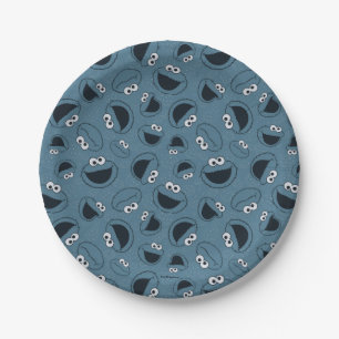 Prato De Papel Monstro de cookies Padrão Fome De Mim