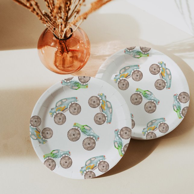 Prato De Papel Monstro Divertido Trava Papéis de Aniversário (Criador carregado)