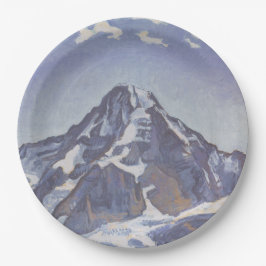 Prato De Papel Montanha Monge Com Nuvens (Ferdinand Hodler)