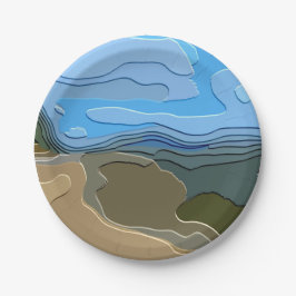 PRATO DE PAPEL MONTANHAS