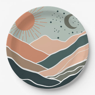 Prato De Papel Montanhas Sun e Moon
