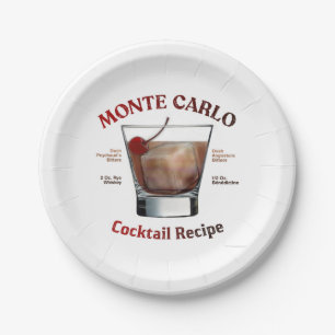 Prato De Papel Monte Carlo Cocktail Recebe Arte