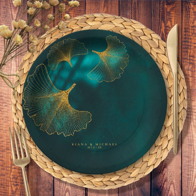 Prato De Papel Moonlight Romance Wedding2 Emerald Green ID881 (Criador carregado)