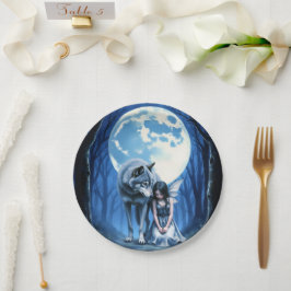 Prato De Papel Moonlit Bond – The Wolf and the Gothic Fairy.  