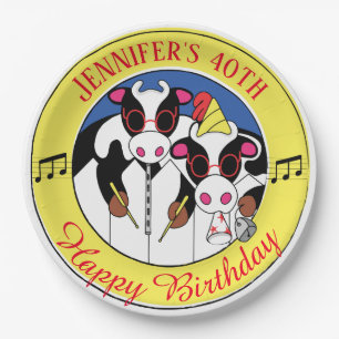 Prato De Papel Moosicianos Festa de aniversário Engraçada