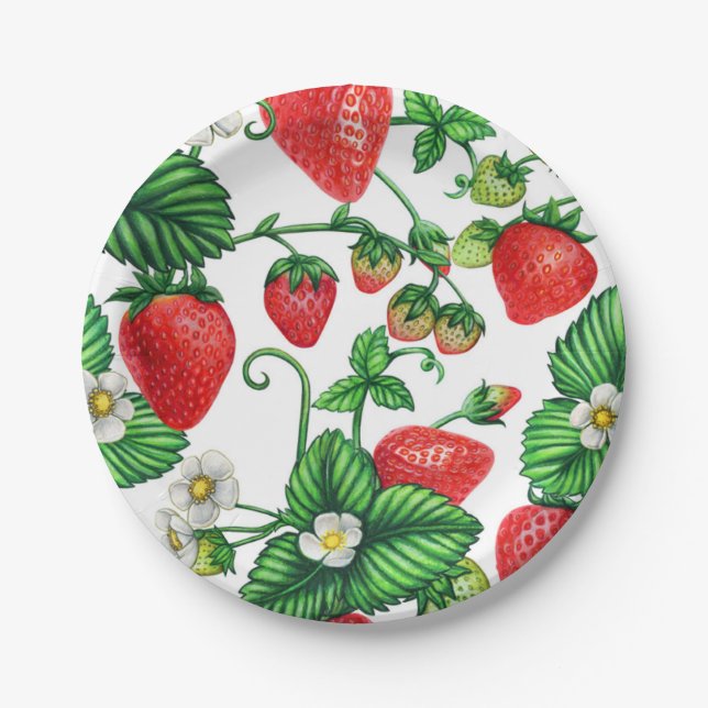 Prato De Papel Morango (Frente)