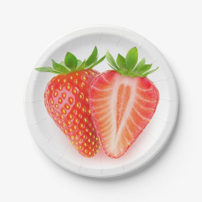 Prato De Papel Morango cortado (Frente)