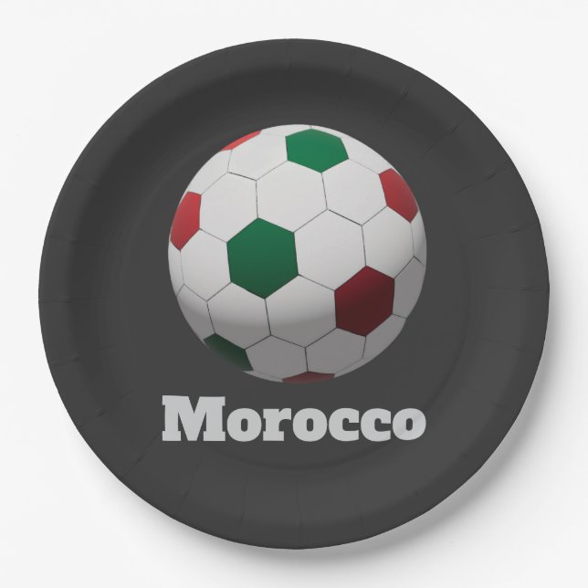 Prato De Papel Morocco Soccer (Frente)