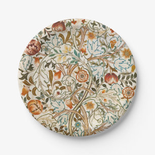 Prato De Papel Morris Acanthus Floral Crewel Embroiderme Padrão