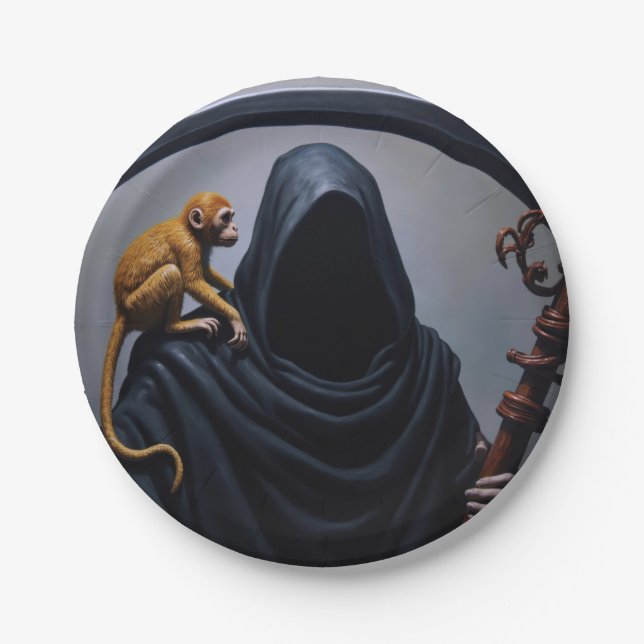 Prato De Papel Morte com um Ape (Frente)