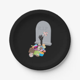 Prato De Papel Morte por Candy Halloween Design