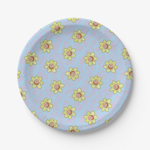 Prato De Papel Morty Flower Pattern