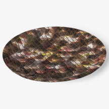 Mosaico triangular castanho com alivio leve