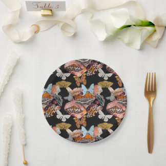 Prato De Papel Moth Cotillion | Goblincore Witchy Plate