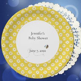 Prato De Papel Mother-to-Bee Baby Shower 