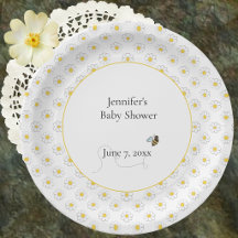 Mother-to-Bee Baby Shower White