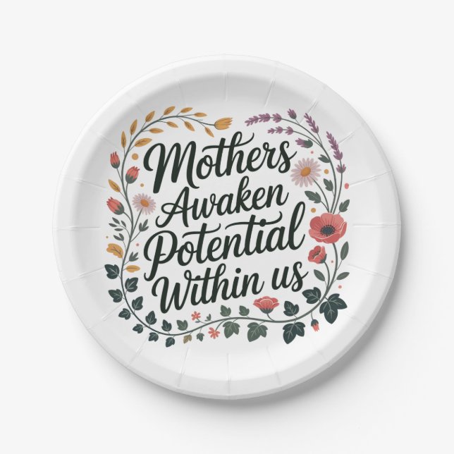 Prato De Papel Mothers Awaken Potential Within Us (Frente)