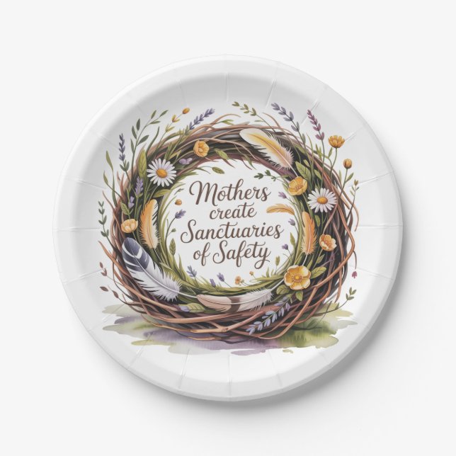 Prato De Papel Mothers Create Sanctuaries Of Safety (Frente)