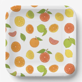 Prato De Papel Motif de fruits d'agrumes
