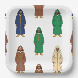 Prato De Papel Motif Marocain Djellaba