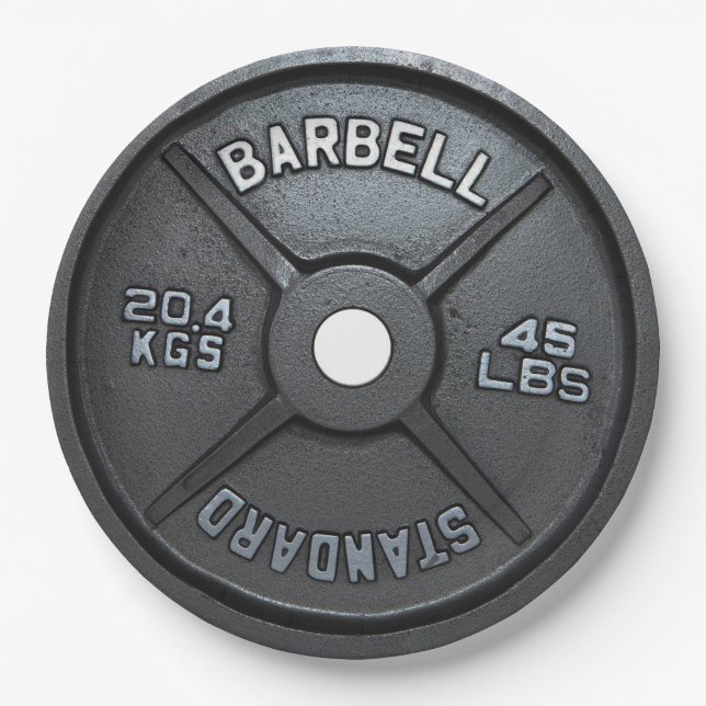 Prato De Papel Motivação de malhação e Gym (Frente)