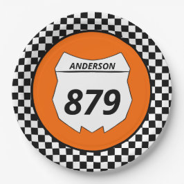 Prato De Papel Motocross Custom Dirt Bike Number Placa em Laranja