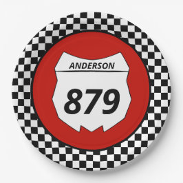 Prato De Papel Motocross Custom Dirt Bike Number Plate on Red