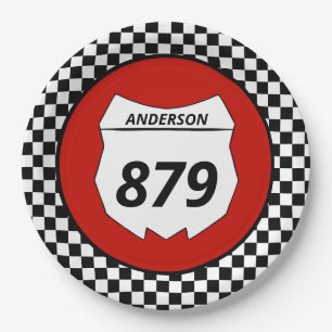 Prato De Papel Motocross Custom Dirt Bike Number Plate on Red