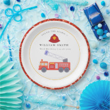 Motor De Bombeiros Vermelho Cortado Crianças De Qu