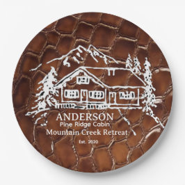 Prato De Papel Mountain Cabin Faux Crocodile Leather Doormat
