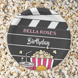 Prato De Papel Movie Night Birthday Party For Girls