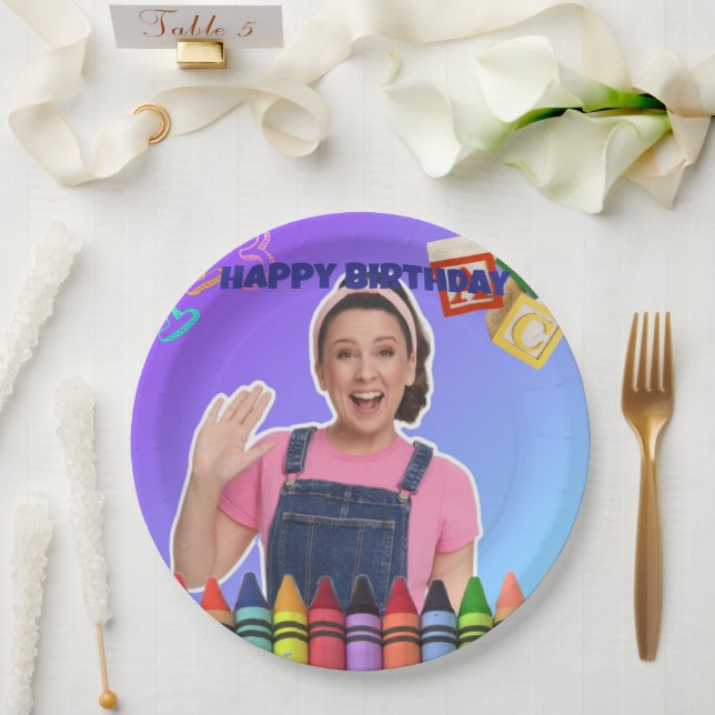 Prato De Papel Ms.Rachel Custom Birthday Plates  (Casamento)