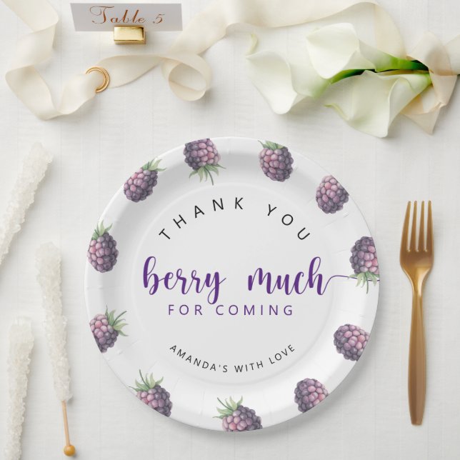 Prato De Papel Muito obrigado. (Casamento)