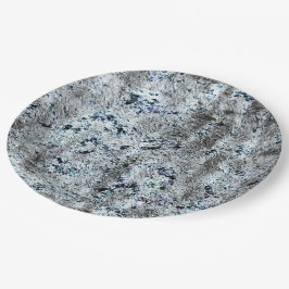 Prato De Papel Muito rústico fungo prateado sujo de