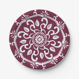 Prato De Papel Mulberry Mandala