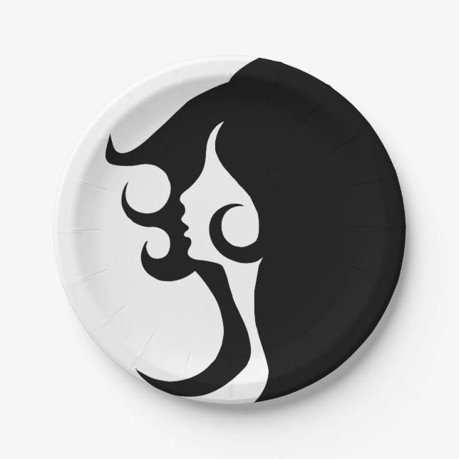 Prato De Papel Mulher Deco Mod (Frente)