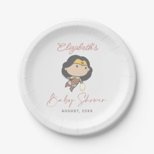 Prato De Papel Mulher Maravilha   Novo Bebê Em Breve