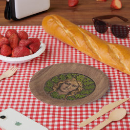 Prato De Papel Mulher Verde - Madeira